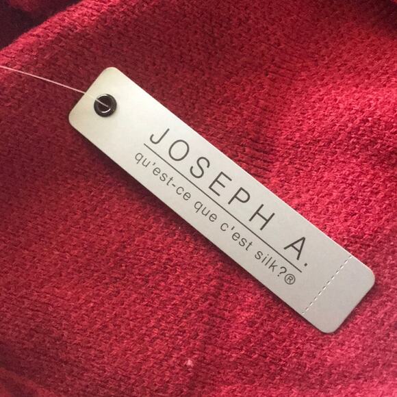 Joseph A Red Textured Open Cardigan Size Medium - Picture 4 of 6